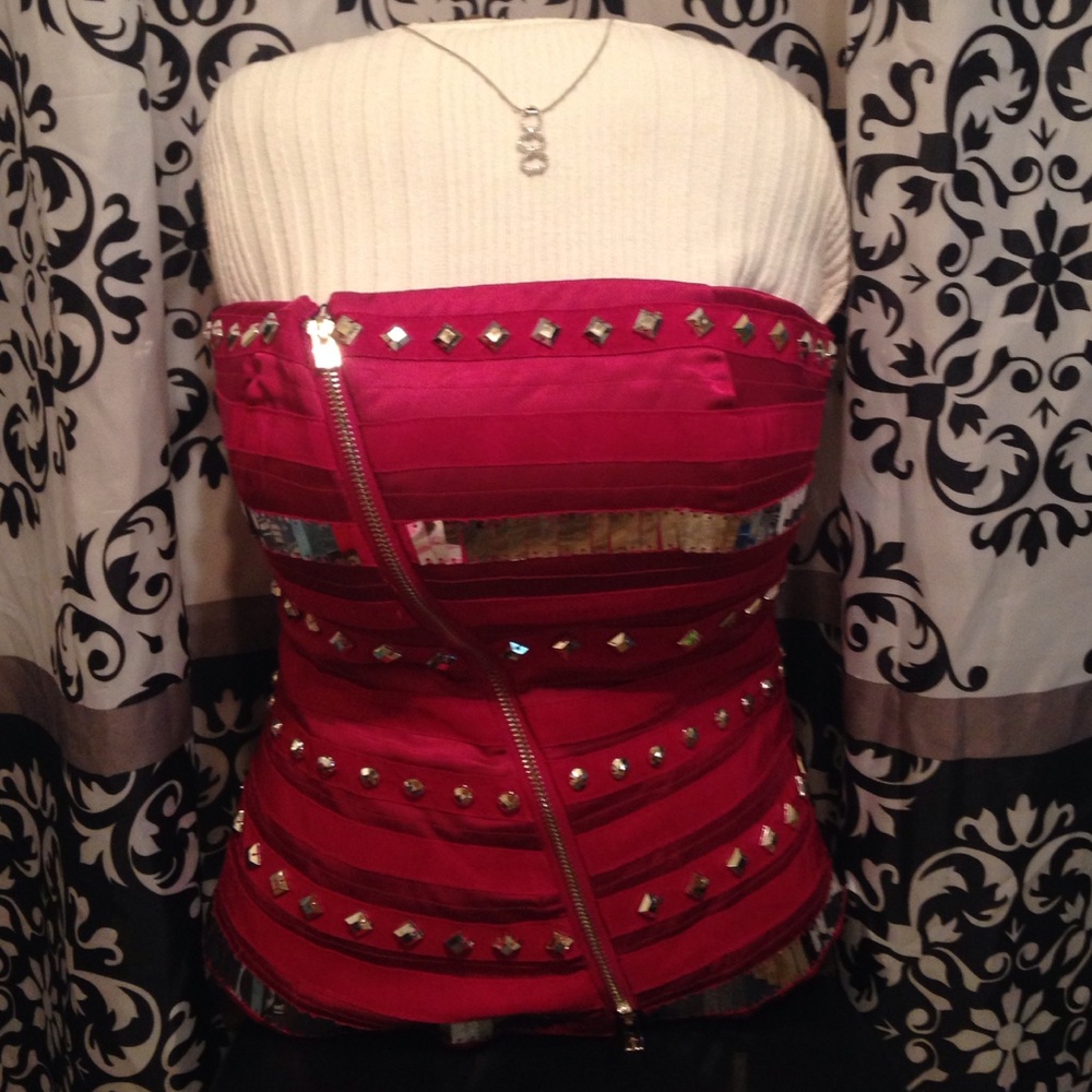 Bebe hot pink tube top